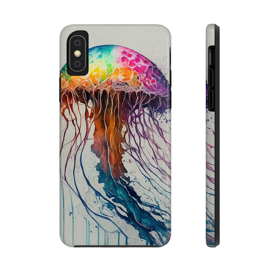 Water Color Jellyfish iPhone X Tough Phone Case