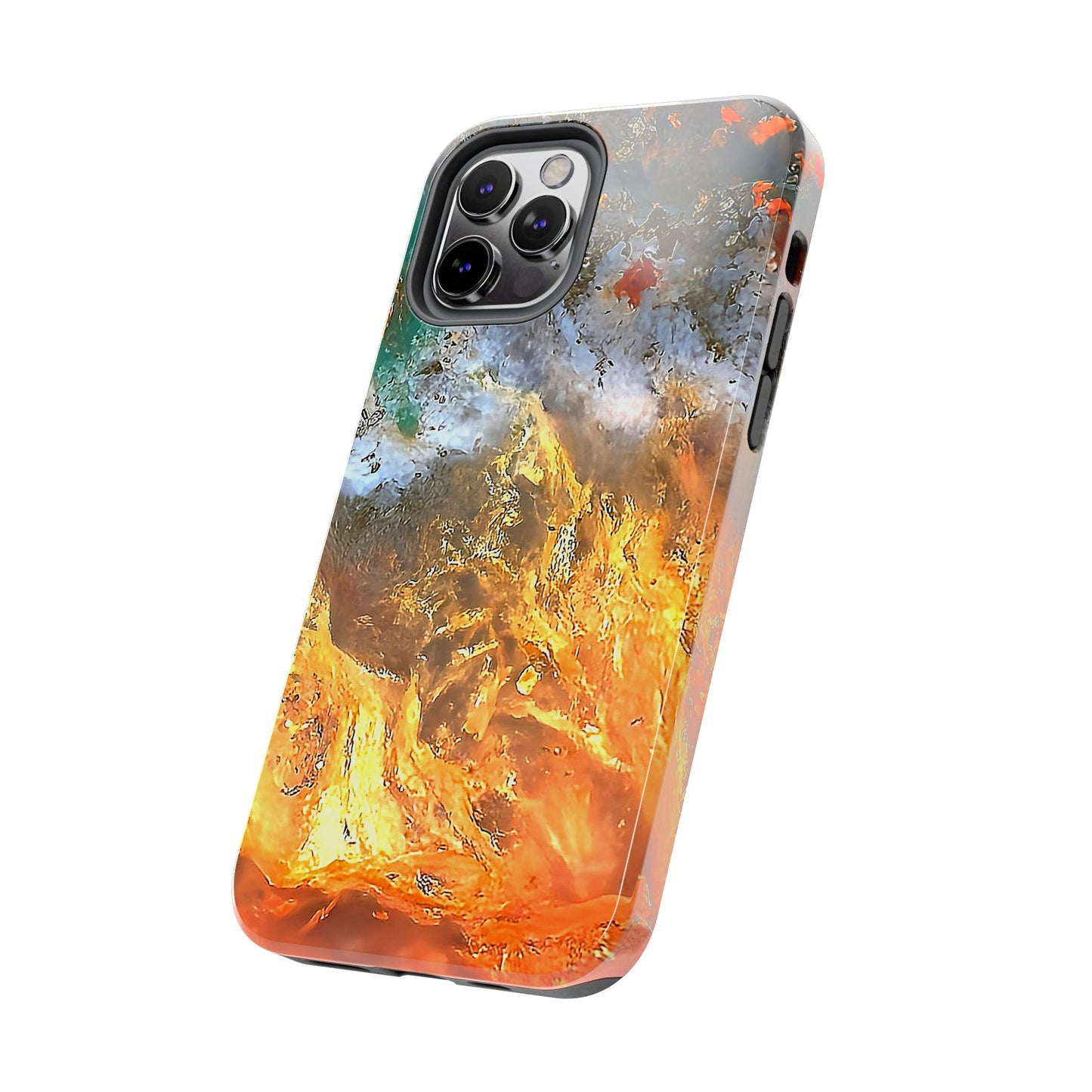 Flame Agate iPhone 12 Tough Phone Case