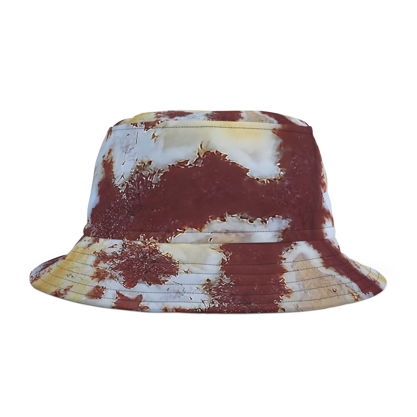 Rock Art-Inspired Floppy Bucket Hat – Dendritic Jasper- Unique Tie-Dye Ish Design