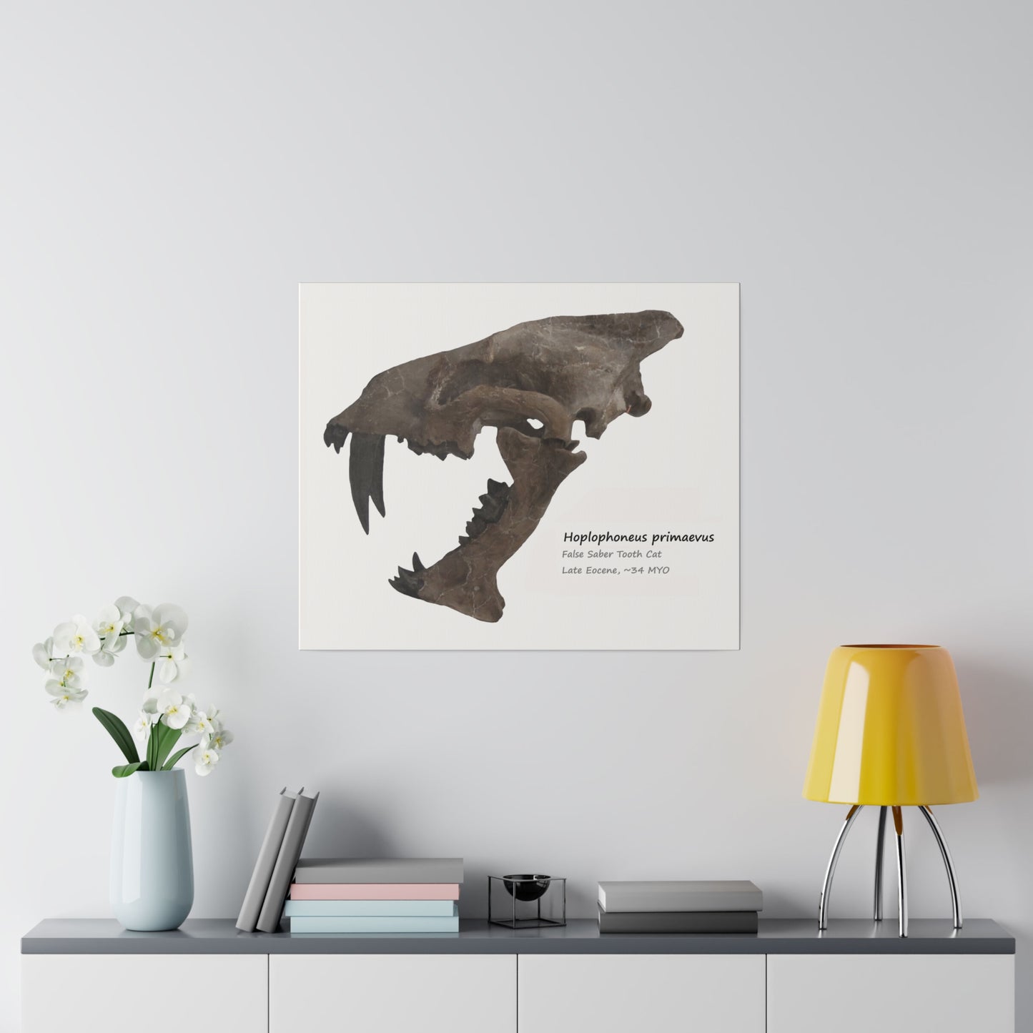 Hoplophoneus Primaevus Saber Cat  Canvas Print Wall Art Décor