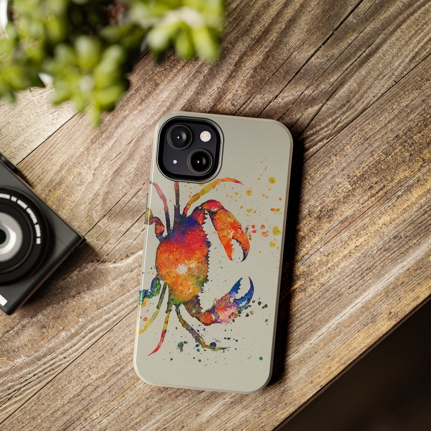 Water Color Crab iPhone 13 Tough Phone Case