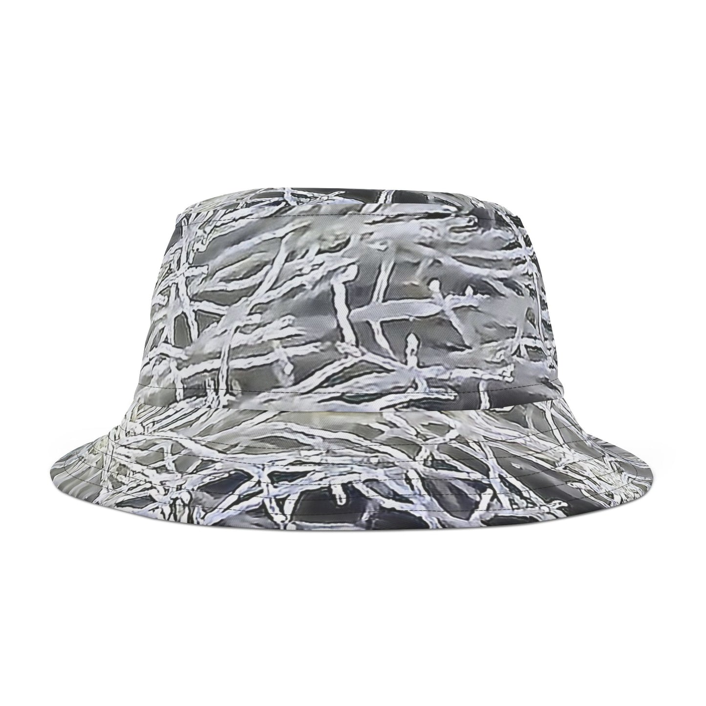 Rock Art-Inspired Floppy Bucket Hat –Plume Agate- Unique Tie-Dye Ish Design