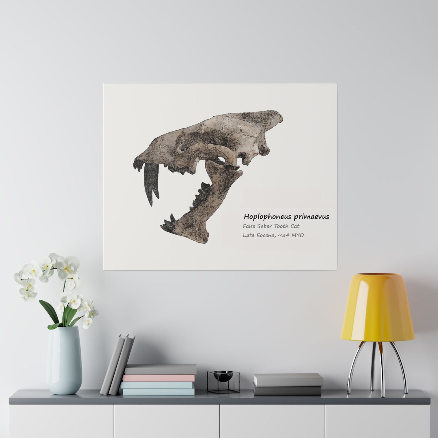 Hoplophoneus Primaevus Saber Cat  Canvas Print Wall Art Décor