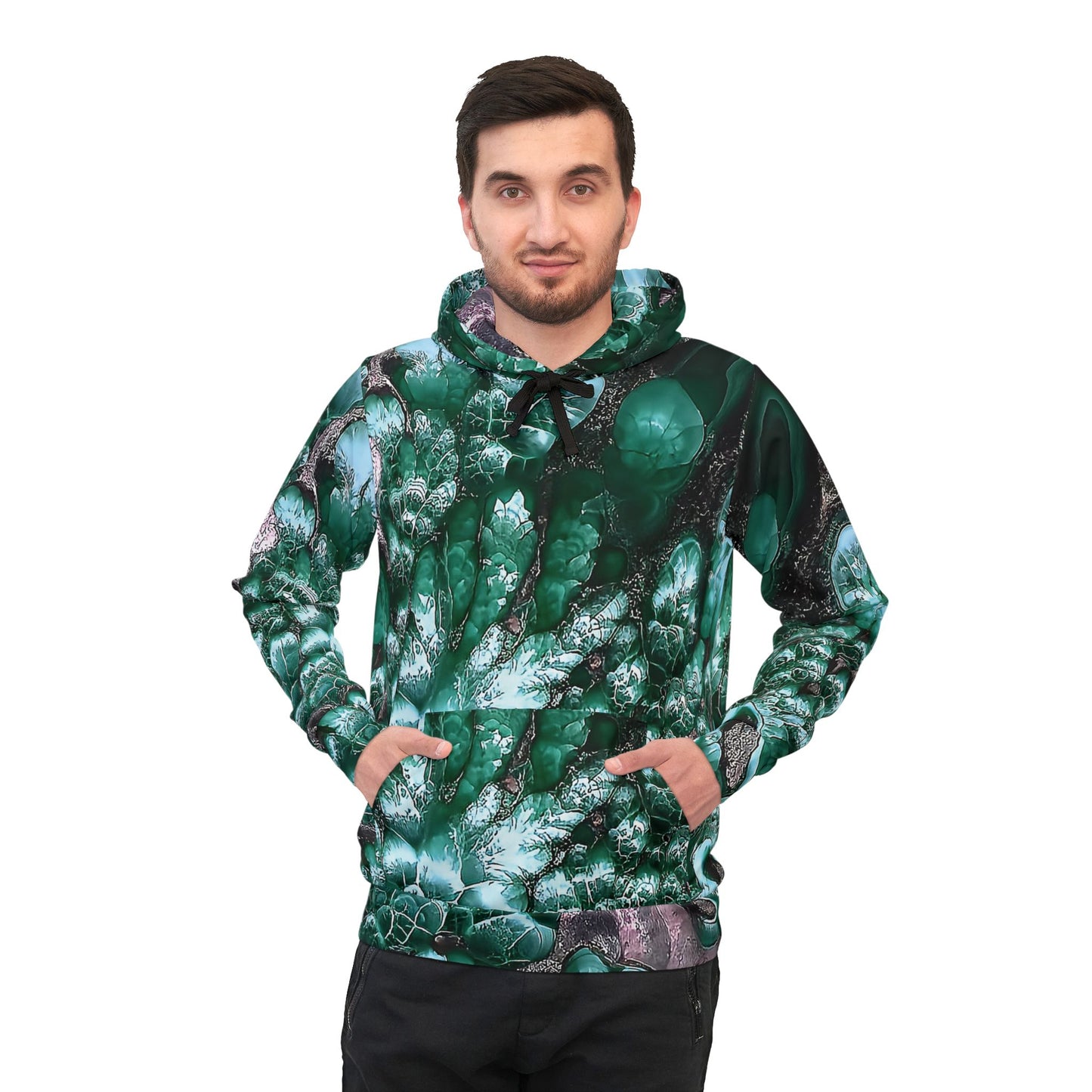 Vibrant rock art hoodies – Unique unisex custom hooded sweatshirt with a colorful malachite tie dye like patterns for men and women