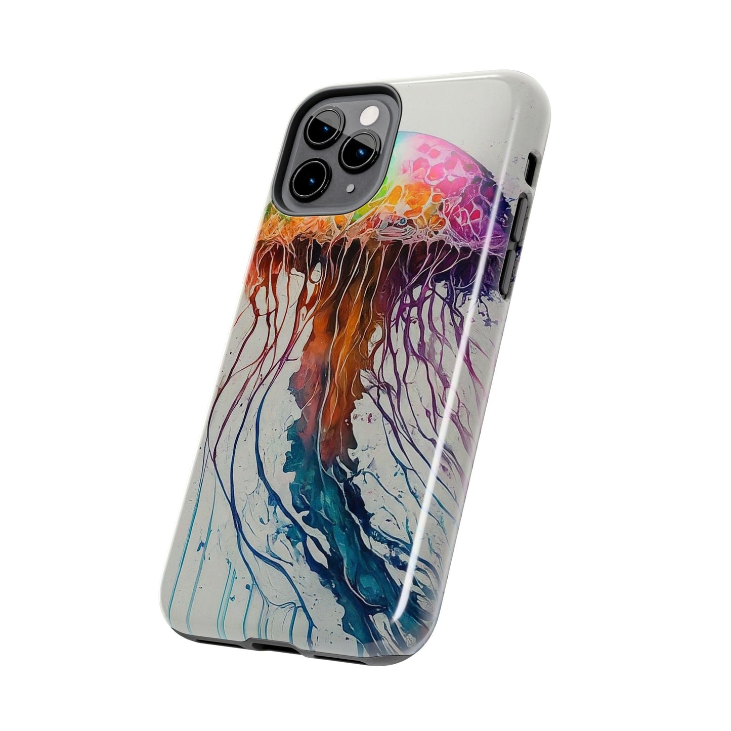 Water Color Jellyfish iPhone 11 Tough Phone Case