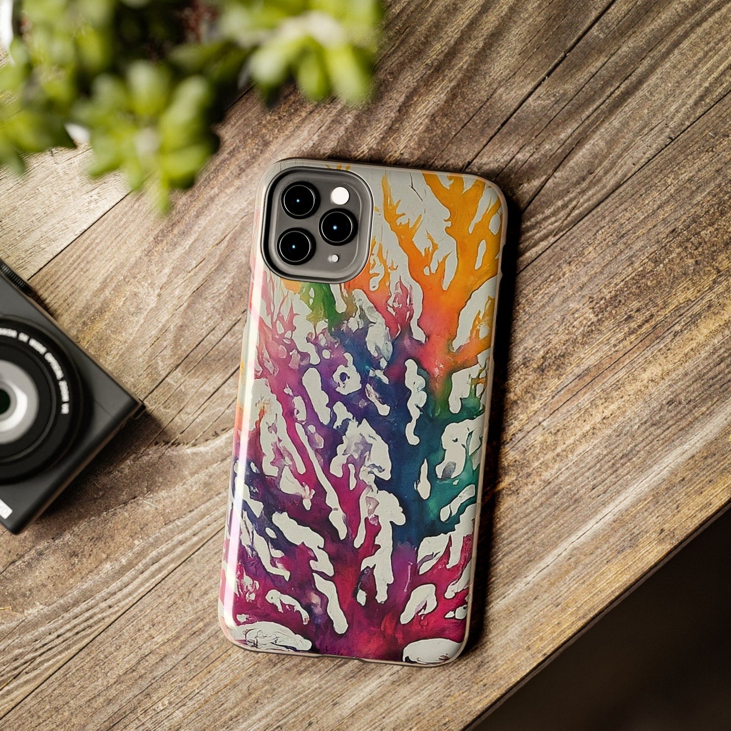 Water color Coral iPhone 11 Tough Phone Case