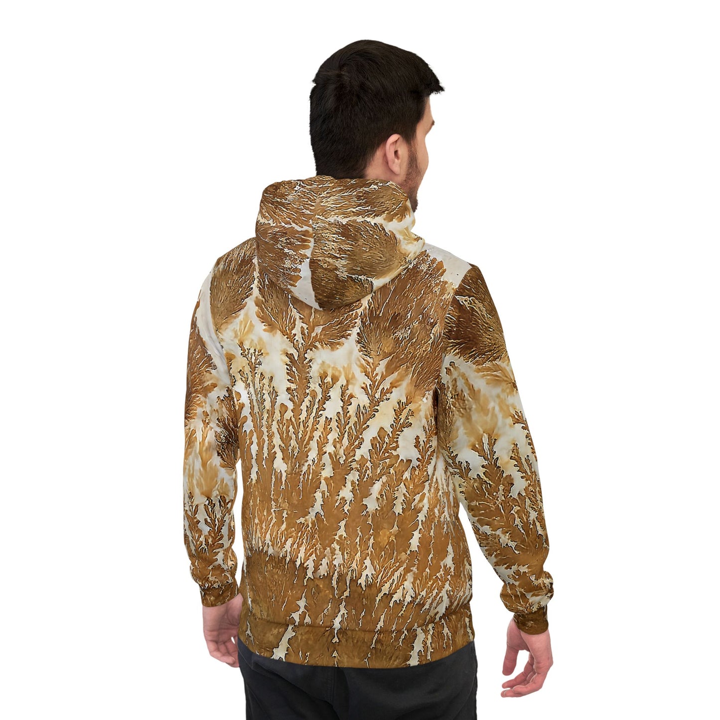 Vibrant rock art hoodies – Unique unisex custom hooded sweatshirt with a colorful branching dendrites tie dye like patterns for men and women