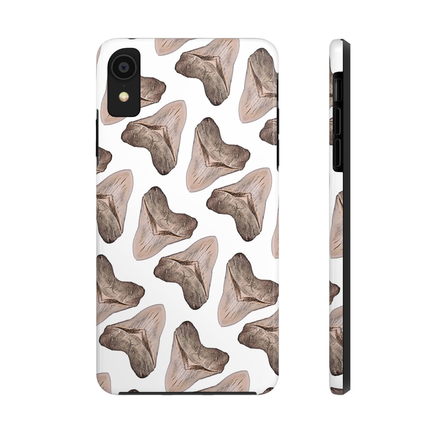 Megalodon Tooth Pattern iPhone X Tough Phone Case