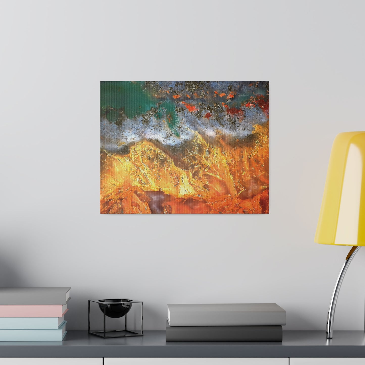 Flame Agate Canvas Print Wall Art Décor