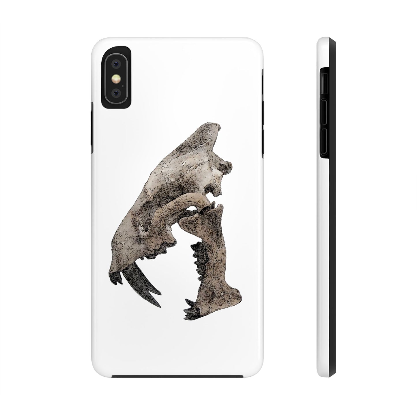 Ink Sketch Saber Cat iPhone X Tough Phone Case