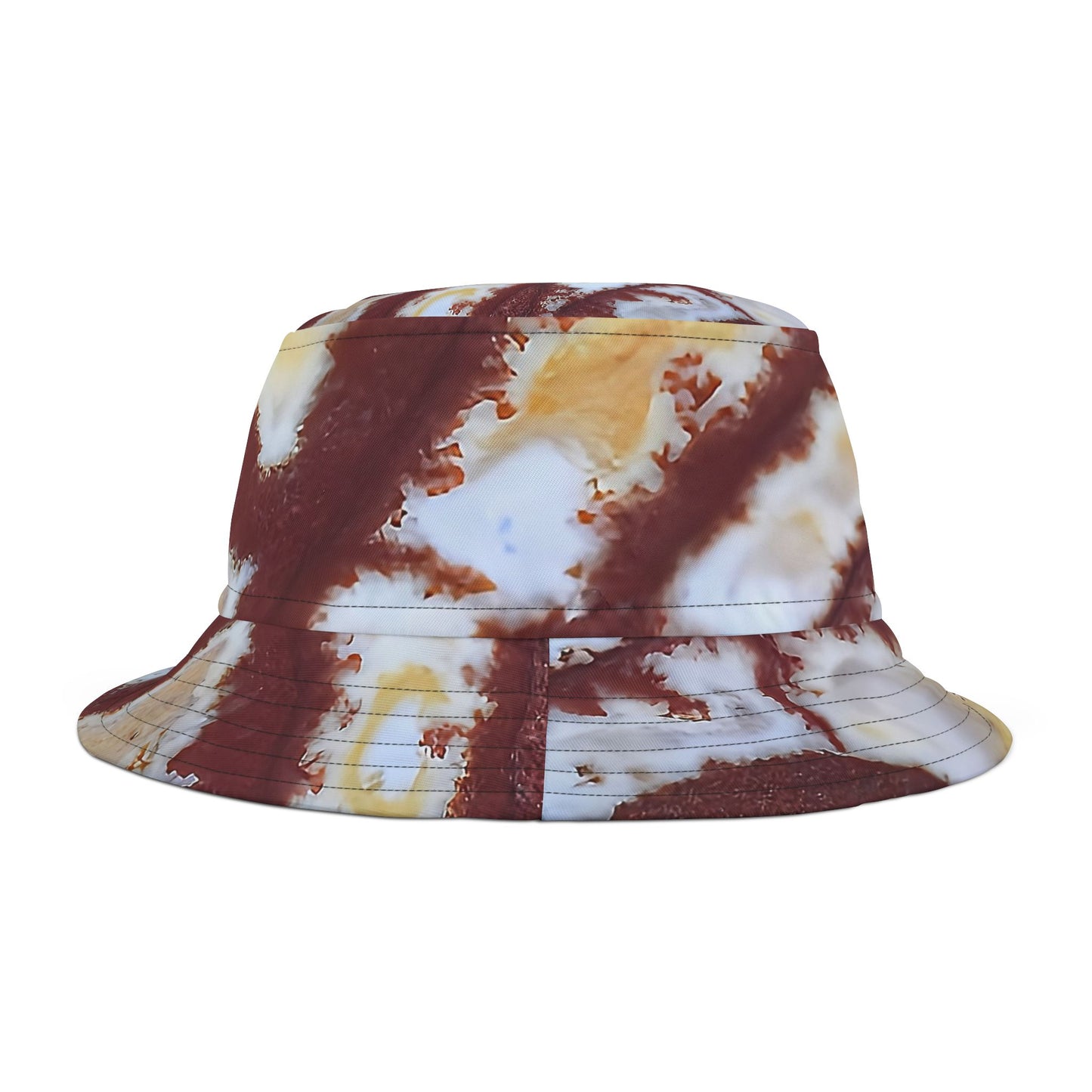 Rock Art-Inspired Floppy Bucket Hat – Dendritic Jasper- Unique Tie-Dye Ish Design