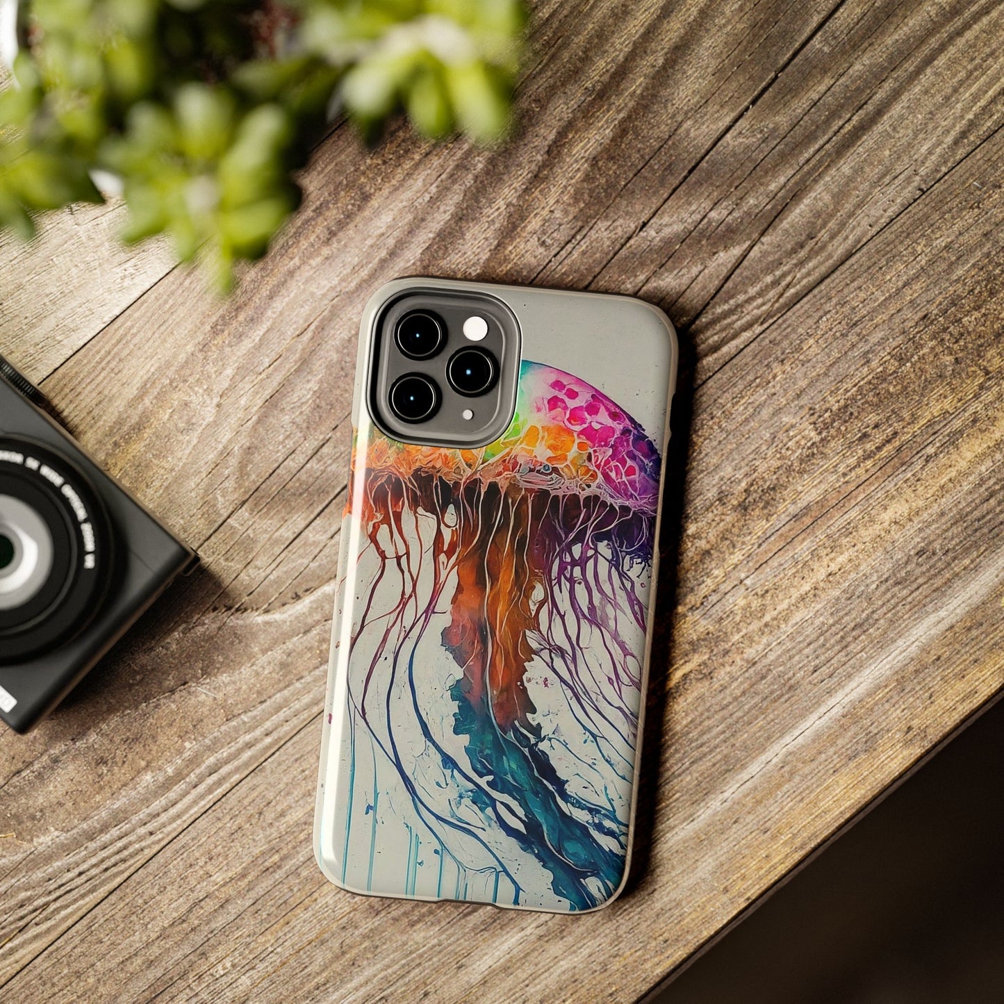 Water Color Jellyfish iPhone 11 Tough Phone Case