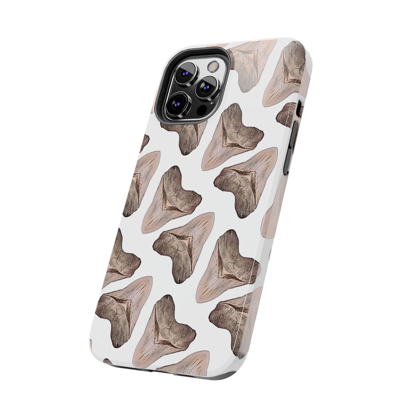 Megalodon Tooth Pattern iPhone 12 Tough Phone Case