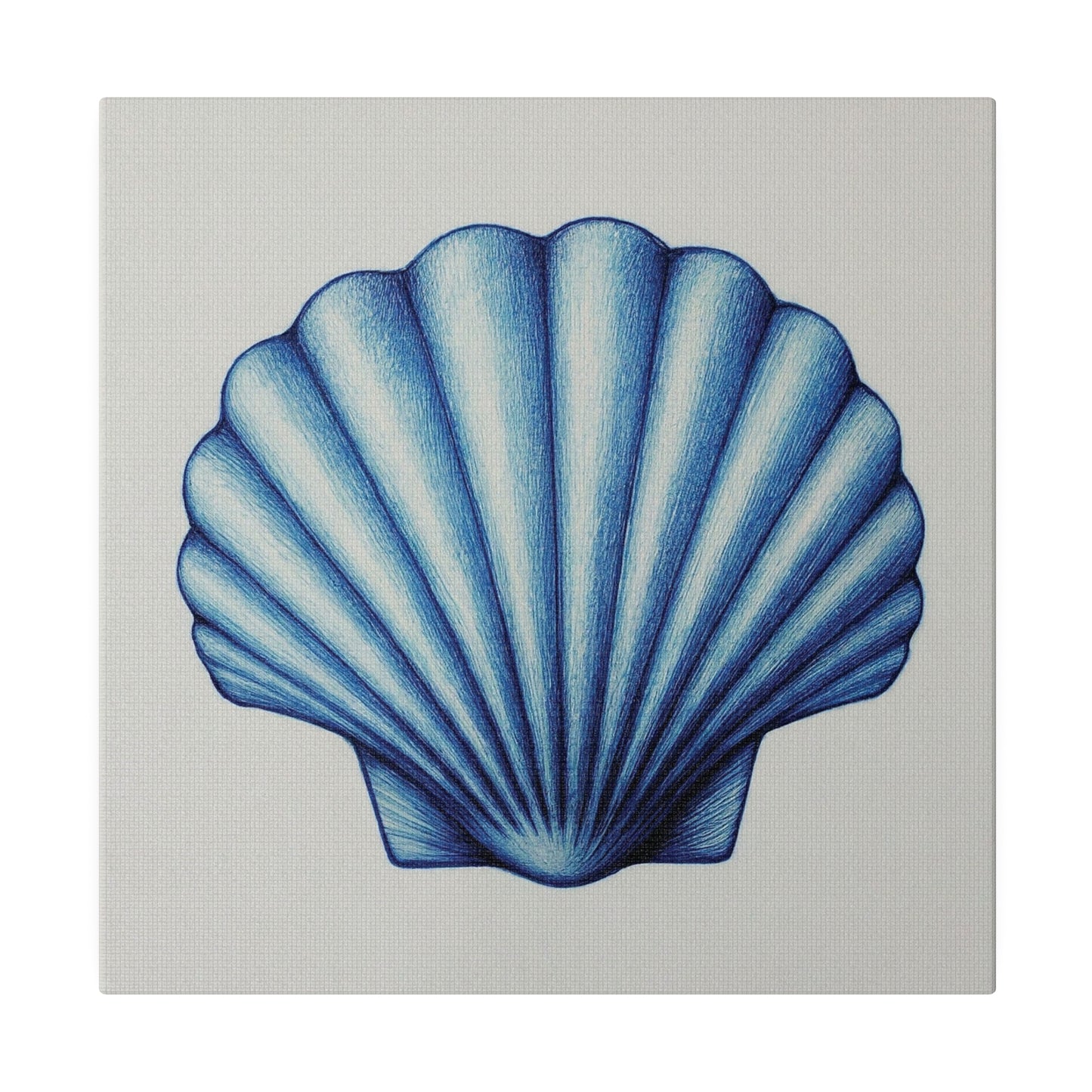 Pectin Seashell Canvas Print Wall Art Décor, Beach Décor