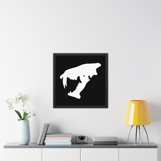 Black and White Saber Cat Fine Art Print Wall Décor