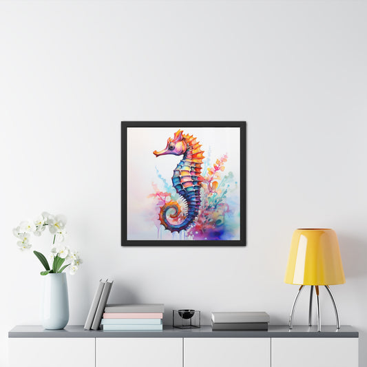 Watercolor Seahorse Fine Art Print Wall Décor, Beach Décor