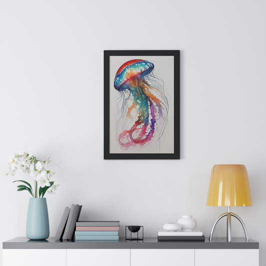 Watercolor Jellyfish Fine Art Print Wall Décor, Beach Décor