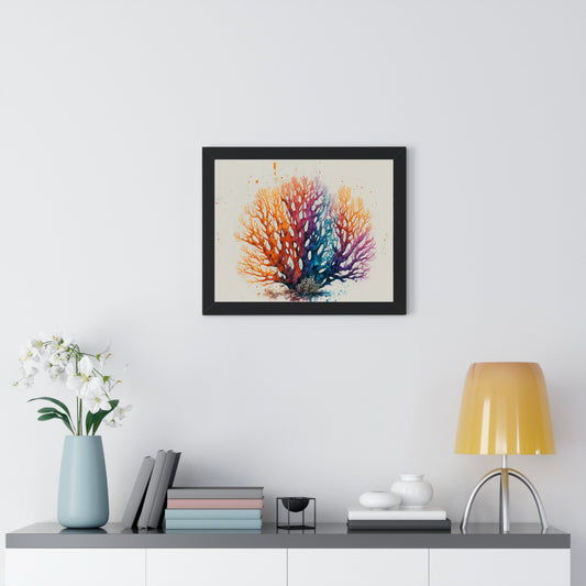 Watercolor Coral Fine Art Print Wall Décor, Beach Décor