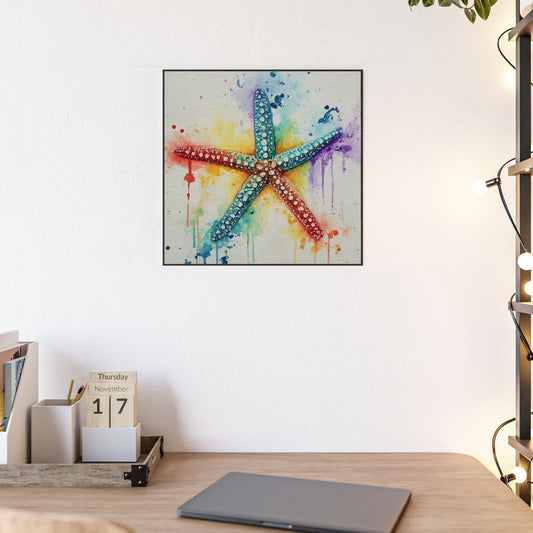 Watercolor Starfish Fine Art Print Wall Décor, Beach Décor