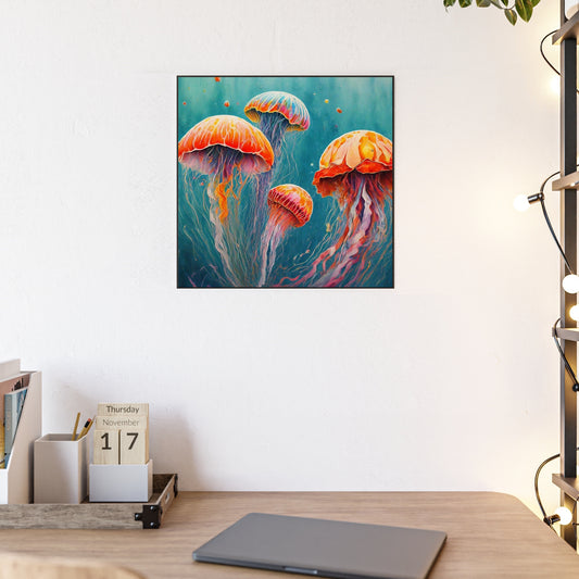 Multi Jellyfish Fine Art Print Wall Décor, Beach Décor