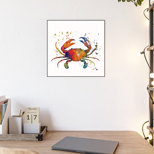 Watercolor Crab Fine Art Print Wall Décor, Beach Décor