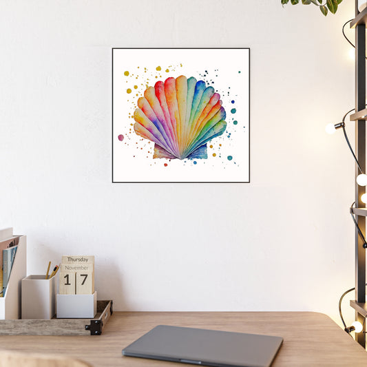 Watercolor Scallop Shell Fine Art Print Wall Décor, Beach Décor