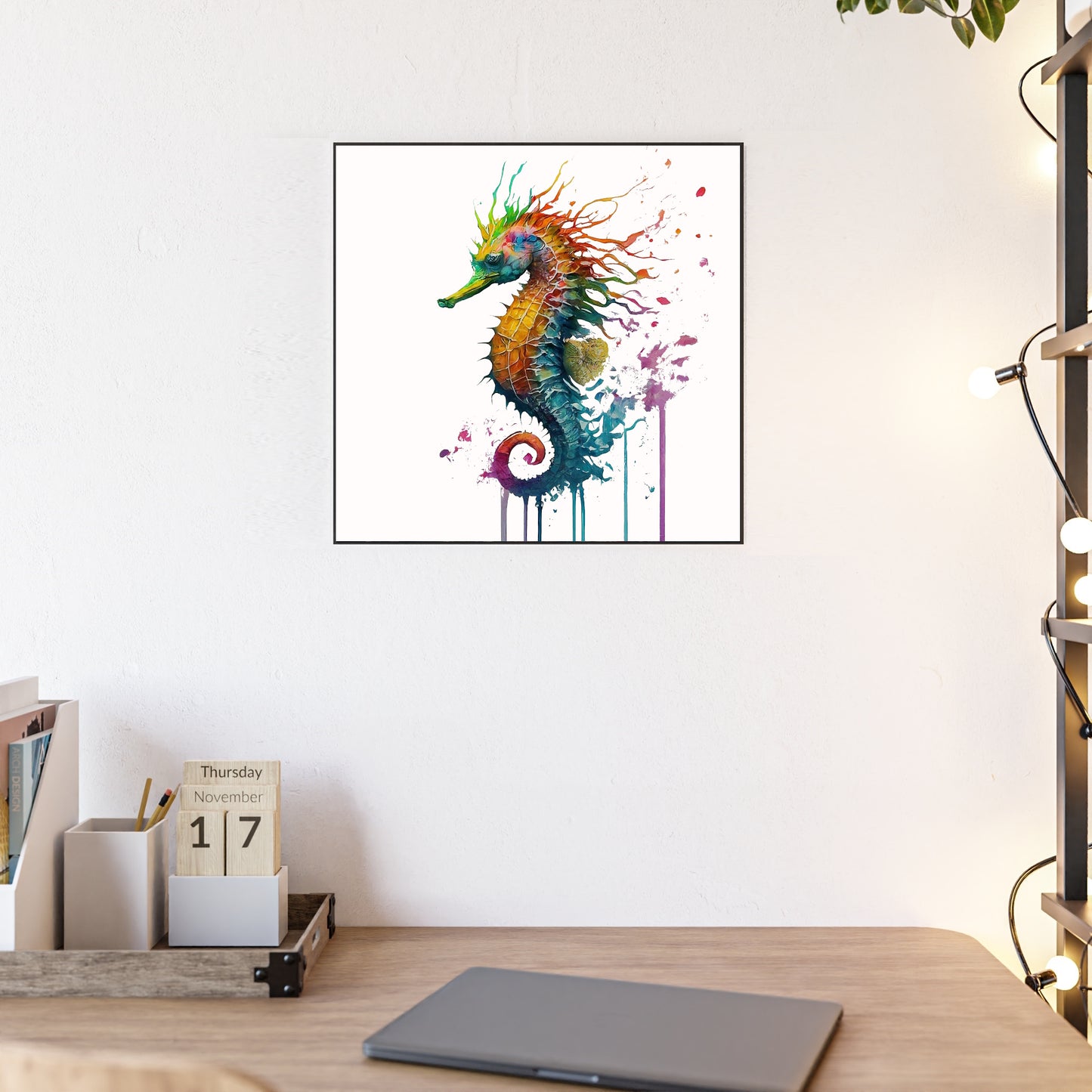Watercolor Seahorse Fine Art Print Wall Décor, Beach Décor